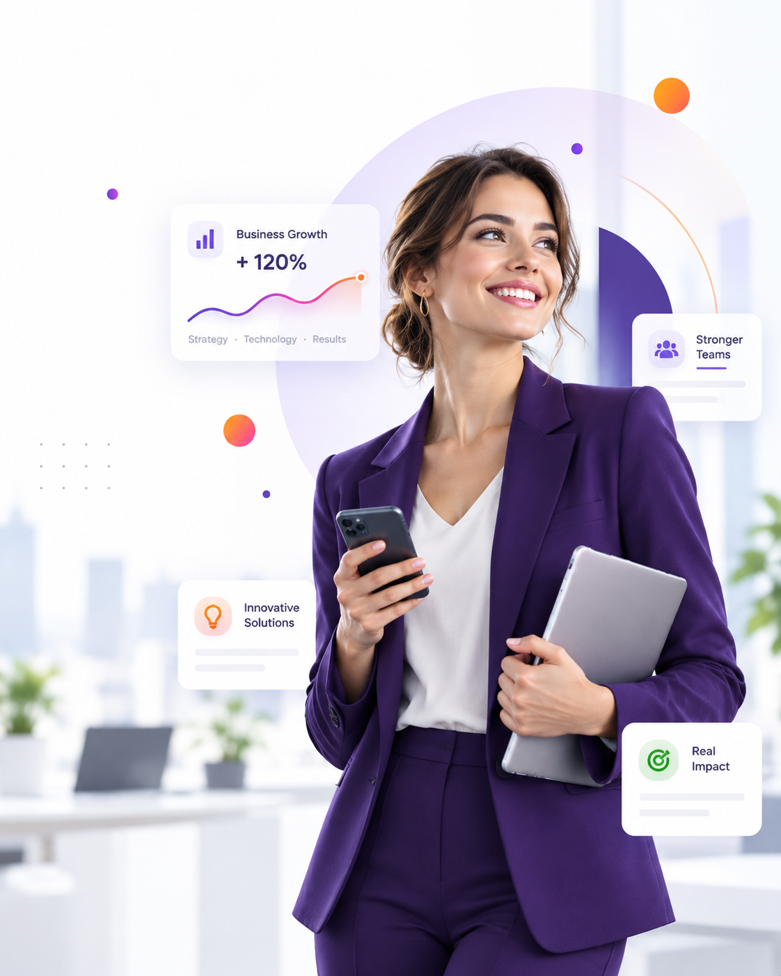 Profesional de negocios de LUKAP con soluciones de crecimiento